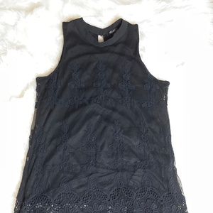 HeartSoul Sleeveless Black Lace Blouse sz XL